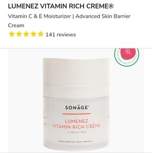 Sonage Lumenez Vitamin Rich Crème Full Size 50ml NIB